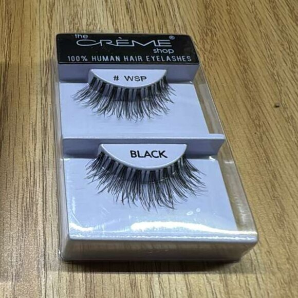 The Creme Shop 100% Human Hair Eyelashes #  WPS  Black - Picture 1 of 11